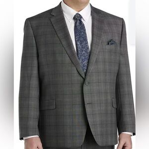 NWT Ralph Lauren Charcoal Checkered Wool Stretch Suit Jacket